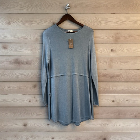 J. Jill Women’s Grace Sweater Tunic Viscose Wool Blend French Blue Sz M NWT READ - Picture 1 of 12